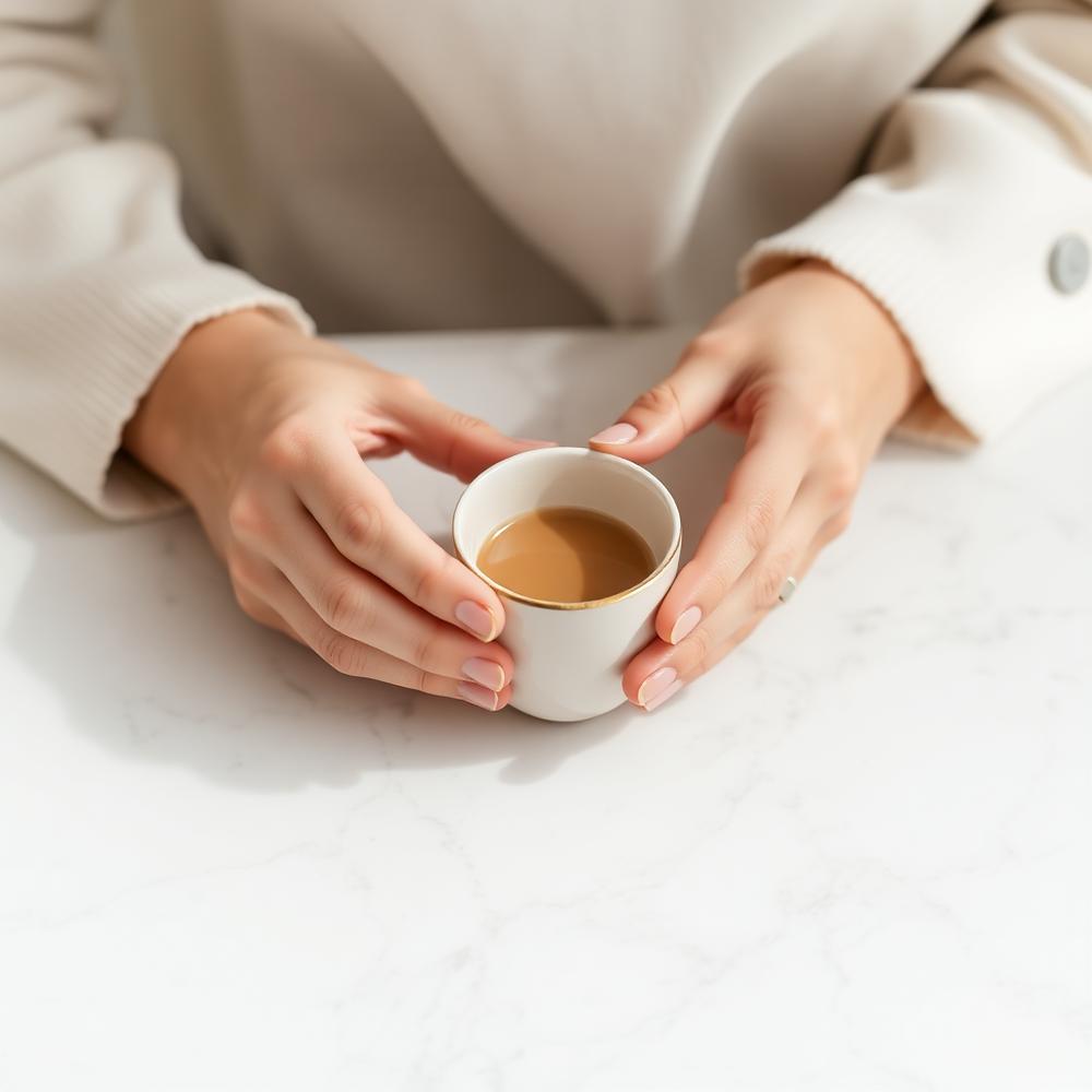 Momento de café en el estudio